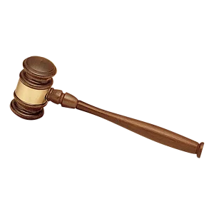 9 3/4" Walnut Gavel with a Gold Gavel Band
