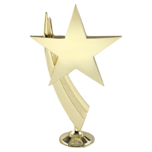 8" Gold Star Casting with Sweep and Mounting Stud