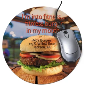 8" Round Custom Printed Neoprene Mouse Pad