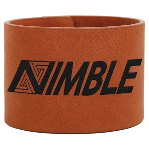 9 1/2" x 2" Rawhide Engraved Faux Leather Cuff Bracelet