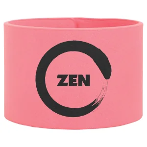 9 1/2" x 2" Pink Engraved Faux Leather Cuff Bracelet