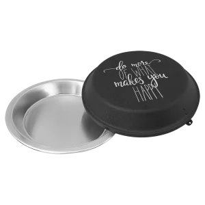 9" Aluminum Pie Pan with Black Lid