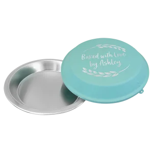 9" Aluminum Pie Pan with Teal Lid