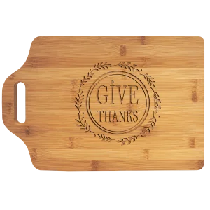 15" x 10 1/4" Bamboo Cutting Board with Handle