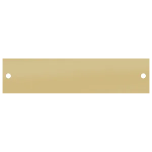 2 5/8" x 7" Brushed Gold Aluminum Plate with Two Holes