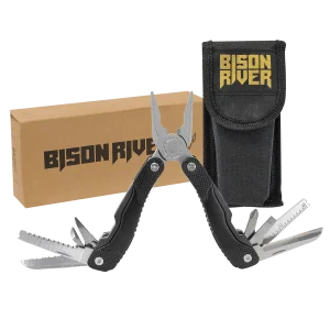 Bison River 4" Black 13 Function Multi Tool with Nylon Sheath