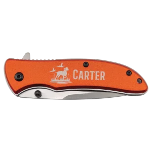 Bison River 4 1/4" Orange Everyday Carry Knife