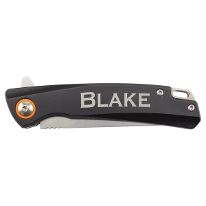 Bison River 4" Black Everyday Carry Knife with Ball Bearing Open Mechanism