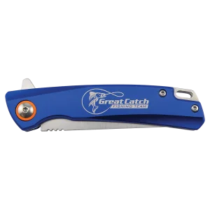 Bison River 4" Blue Everyday Carry Knife with Ball Bearing Open Mechanism