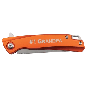 Bison River 4" Orange Everyday Carry Knife with Ball Bearing Open Mechanism