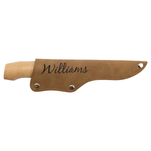Bison River 4" Fillet Knife with Wood Handle and Leatherette Sheath