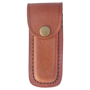 Bison River Leather Sheath with Snap Closure for Foldinig Knife up to 4" Long Closed