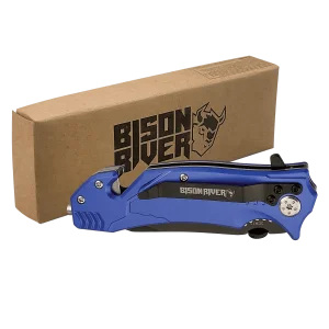 Bison River 4 1/2" Blue Rescue Knife