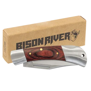 Bison River 3 1/2" Wood Folding Knife