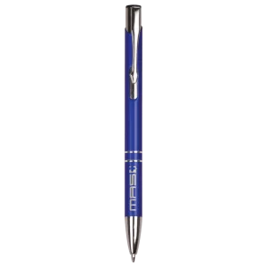 Blue with Silver Trim Custom Engraved Pen