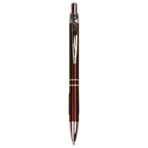 Burgundy with Silver Trim Custom Engraved Pen with Gripper