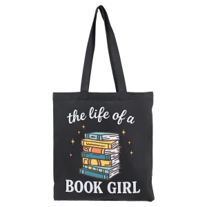 Black Cotton Canvas Tote, 14 1/2" x 15 1/2"