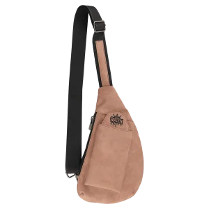Crescent Bag - Engraved Faux Leather, Creekside Collection, Blush