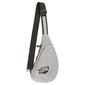 Crescent Bag - Engraved Faux Leather, Creekside Collection, Light Gray