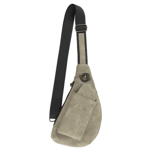 Crescent Bag - Engraved Faux Leather, Creekside Collection, Light Green