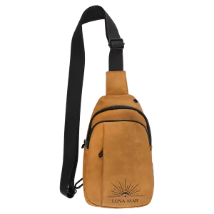 Explorer Bag - Engraved Faux Leather, Creekside Collection, Light Brown
