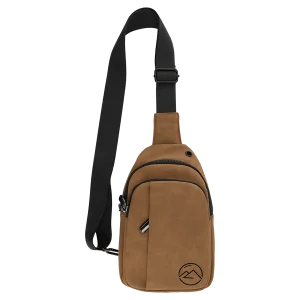 Explorer Bag - Engraved Faux Leather, Creekside Collection, Medium Brown