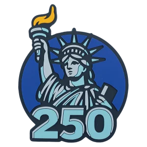 3 3/20" x 2 1/2" Extra Large Statue of Liberty PVC Patch with Kota Pro Adhesive