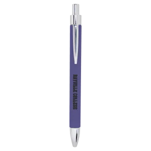 Purple Engraved Faux Leather Pen