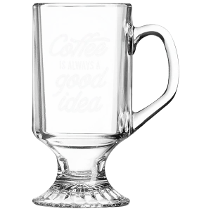Polar Camel 10 oz. Clear Footed Coffee Mug