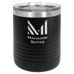 Polar Camel 10 oz. Black Tumbler with Standard Lid