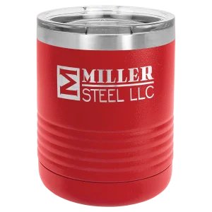 Polar Camel 10 oz. Red Tumbler with Standard Lid