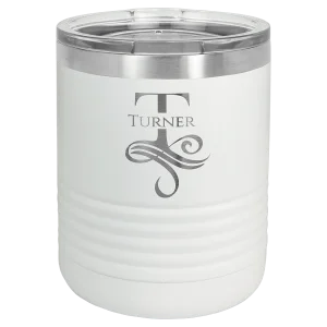 Polar Camel 10 oz. White Tumbler with Standard Lid