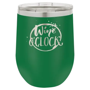 Polar Camel 12 oz. Green Stemless Wine Tumbler with Standard Lid