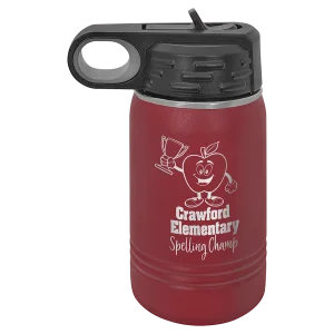 Polar Camel 12 oz. Maroon Water Bottle