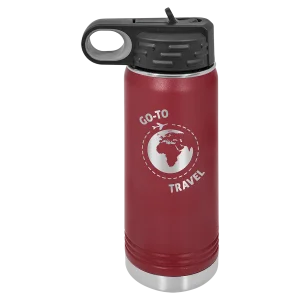 Polar Camel 20 oz. Maroon Water Bottle