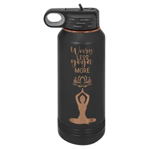 Polar Camel 32 oz. Black/Rose Gold Water Bottle