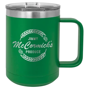 Polar Camel 15 oz. Green Vacuum Insulated Mug with Slider Lid