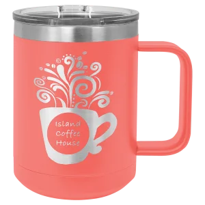 Polar Camel 15 oz. Coral Vacuum Insulated Mug with Slider Lid