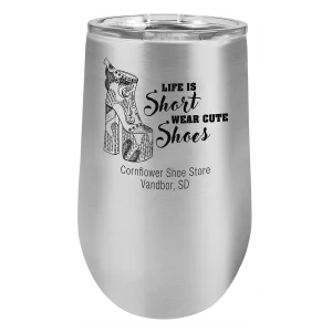 Polar Camel 16 oz. Stainless Steel Stemless Wine Tumbler with Standard Lid