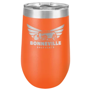Polar Camel 16 oz. Orange Vacuum Insulated Stemless Tumbler with Lid