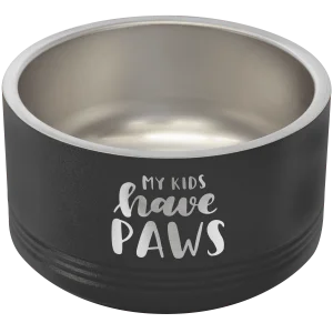 Polar Camel 18 oz. Small Black Pet Bowl