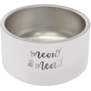 Polar Camel 18 oz. Small White Pet Bowl