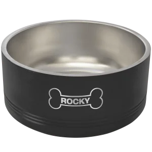 Polar Camel 64 oz. Large Black Pet Bowl