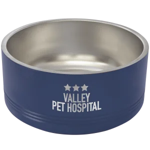 Polar Camel 64 oz. Large Navy Blue Pet Bowl