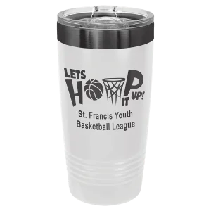 Polar Camel 20 oz. White/Ghost Black Ringneck Tumbler