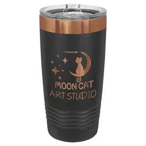 Polar Camel 20 oz. Black/Rose Gold Ringneck Tumbler