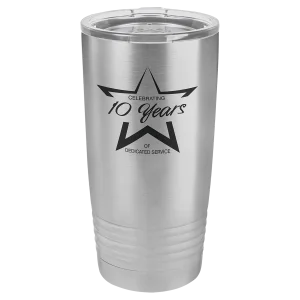 Polar Camel 20 oz. Stainless Steel Ringneck Tumbler with Standard Lid