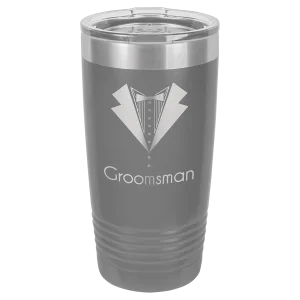 Polar Camel 20 oz. Dark Gray Ringneck Tumbler with Standard Lid