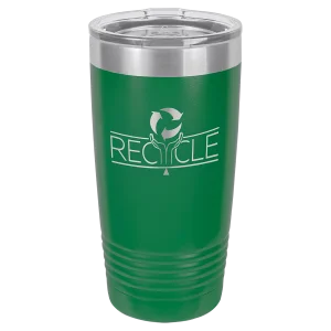 Polar Camel 20 oz. Green Ringneck Tumbler with Standard Lid