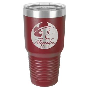 Polar Camel 30 oz. Maroon Ringneck Tumbler with Standard Lid
